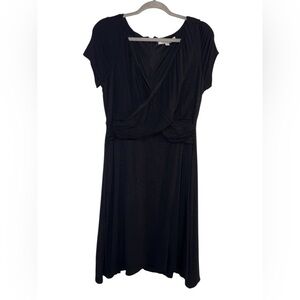 LOFT Black Midi Dress Size 10